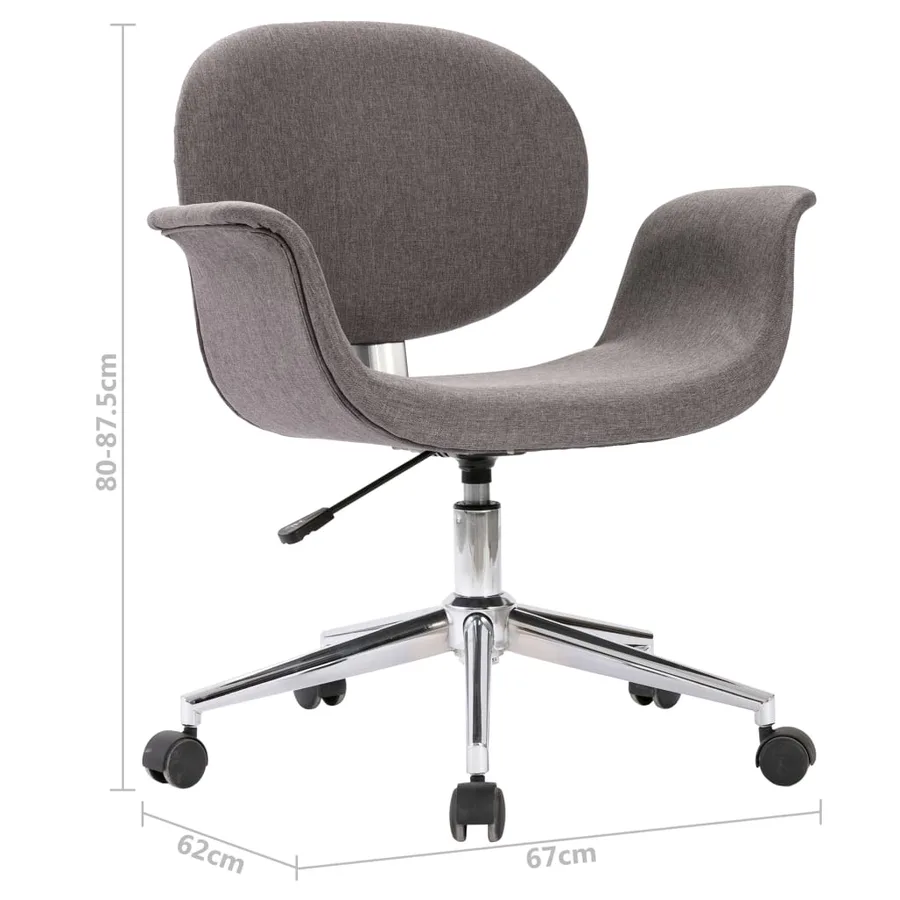 Chaises pivotantes à manger lot de 4 gris tissu - 9