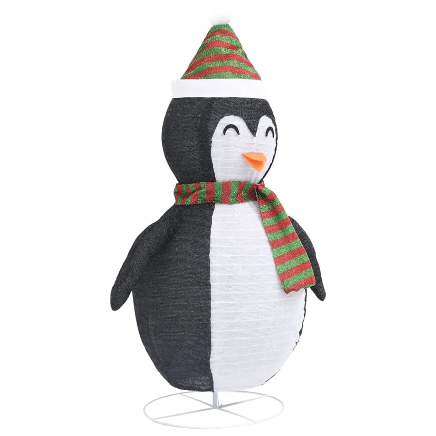 Décoration de Noël pingouin à LED Tissu de luxe 90 cm - 6