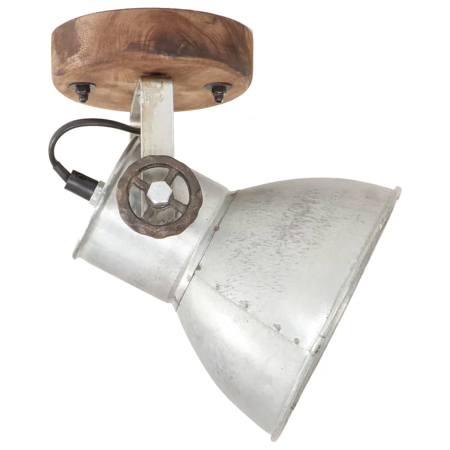Lampe murale industrielle/plafonnier 2 pcs Argenté 20x25 cm E27 - 4