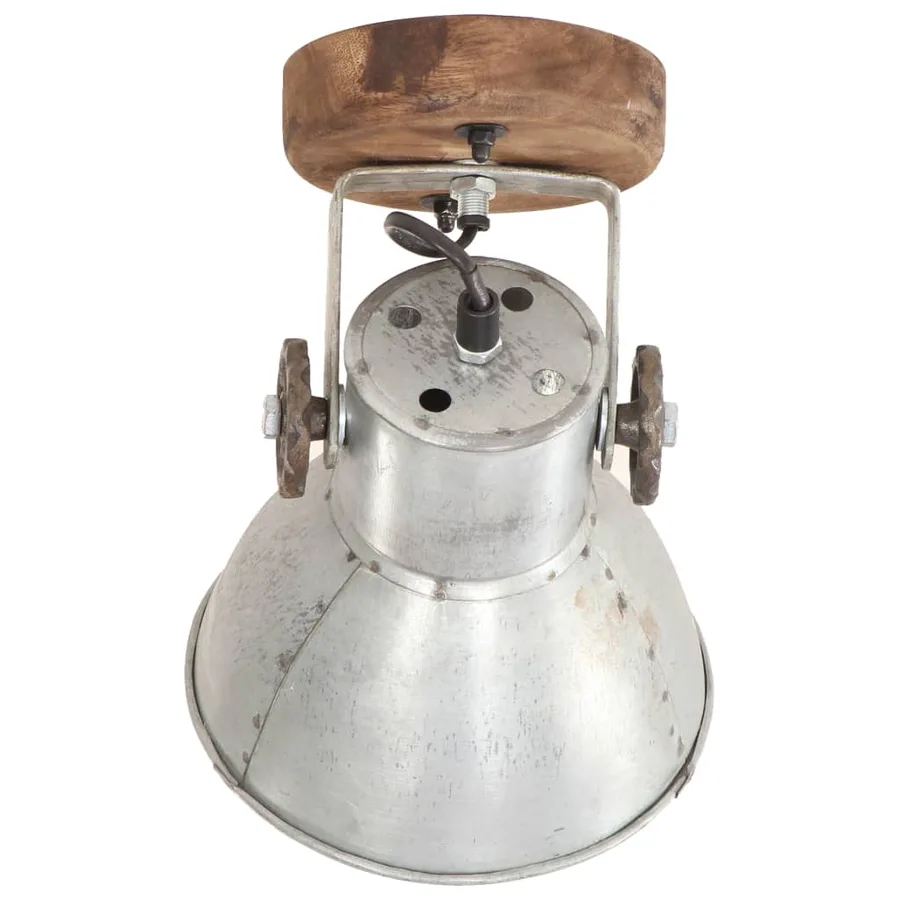 Lampe murale industrielle/plafonnier 2 pcs Argenté 20x25 cm E27 - 5