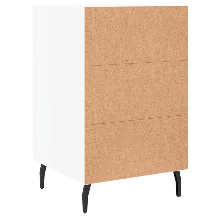 Table de chevet blanc 40x40x66 cm bois d'ingénierie - 8