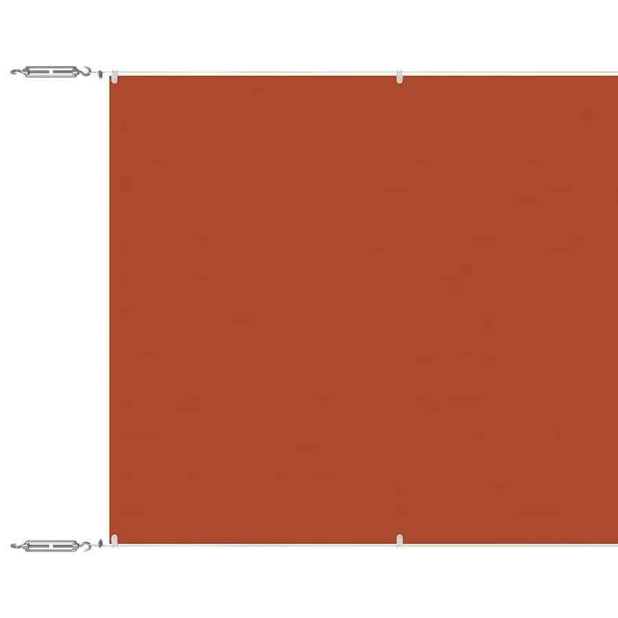 Auvent vertical Terre cuite 60x1000 cm Tissu oxford - 2