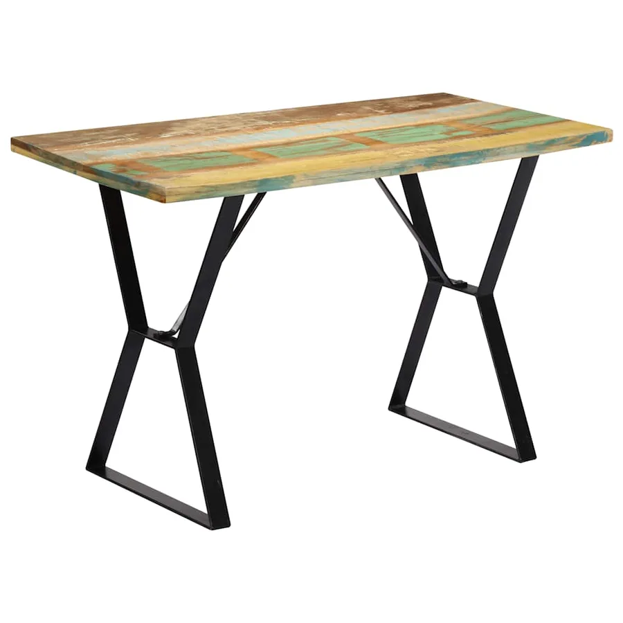 Table à manger 120x60x76 cm Bois de récupération massif - 10