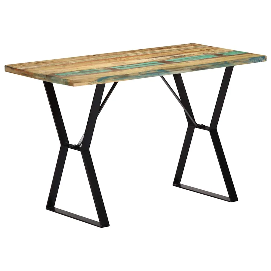 Table à manger 120x60x76 cm Bois de récupération massif - 11