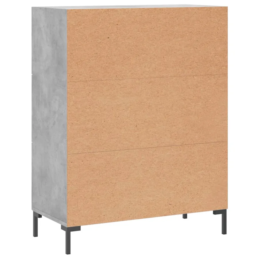 Buffet gris béton 69,5x34x90 cm bois d'ingénierie - 8