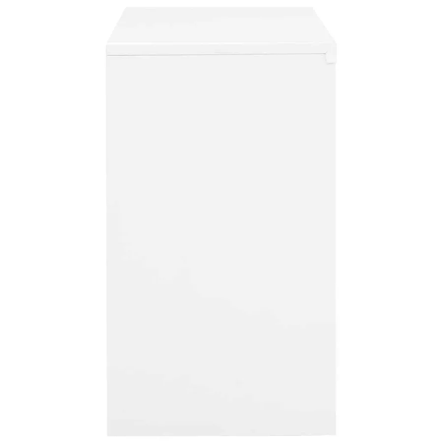 Armoire de bureau Blanc 90x40x70 cm Acier - 3
