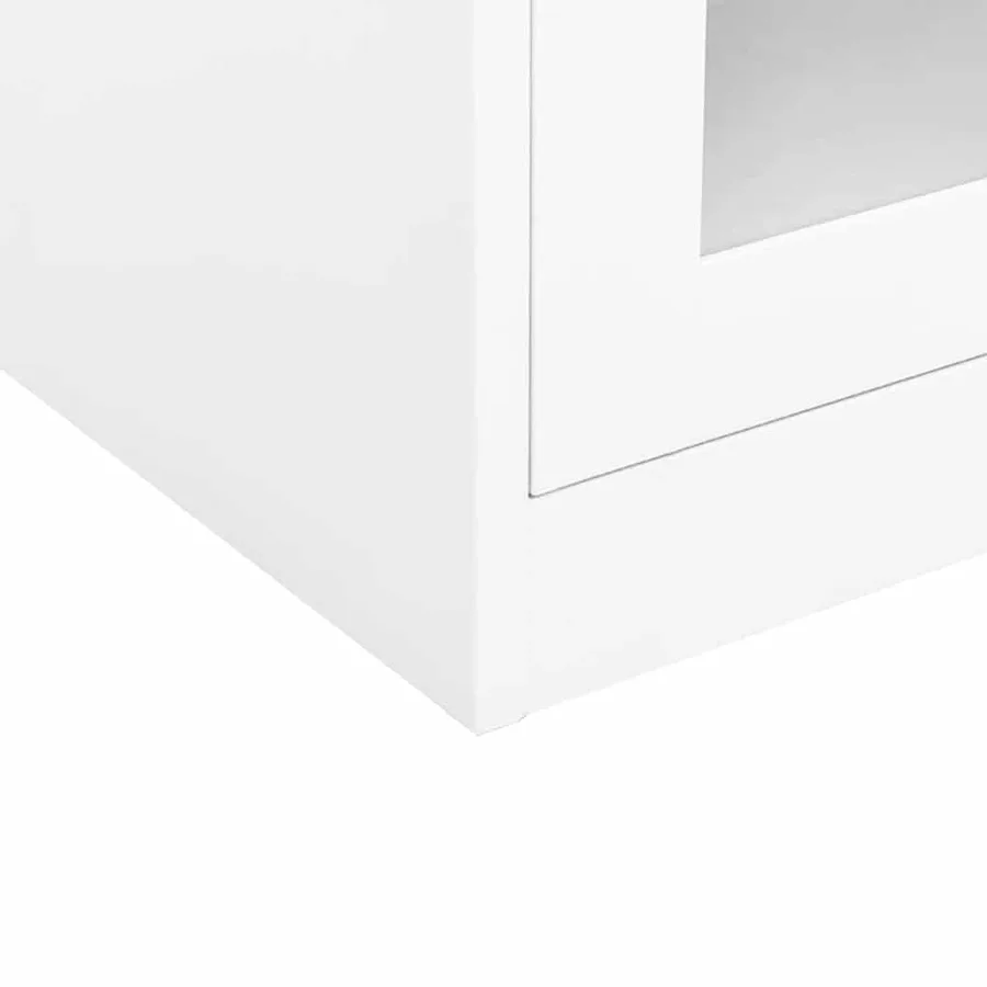 Armoire de bureau Blanc 90x40x70 cm Acier - 7