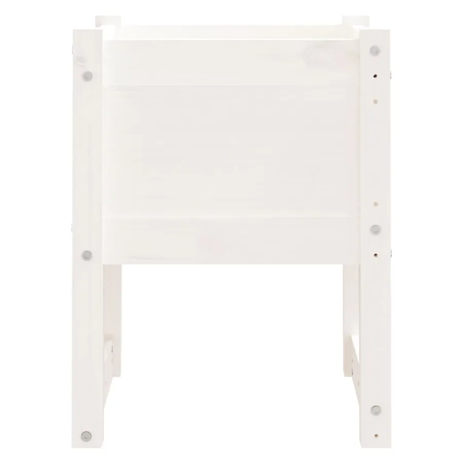 Jardinières 2 pcs Blanc 40x40x52,5 cm Bois massif de pin - 5