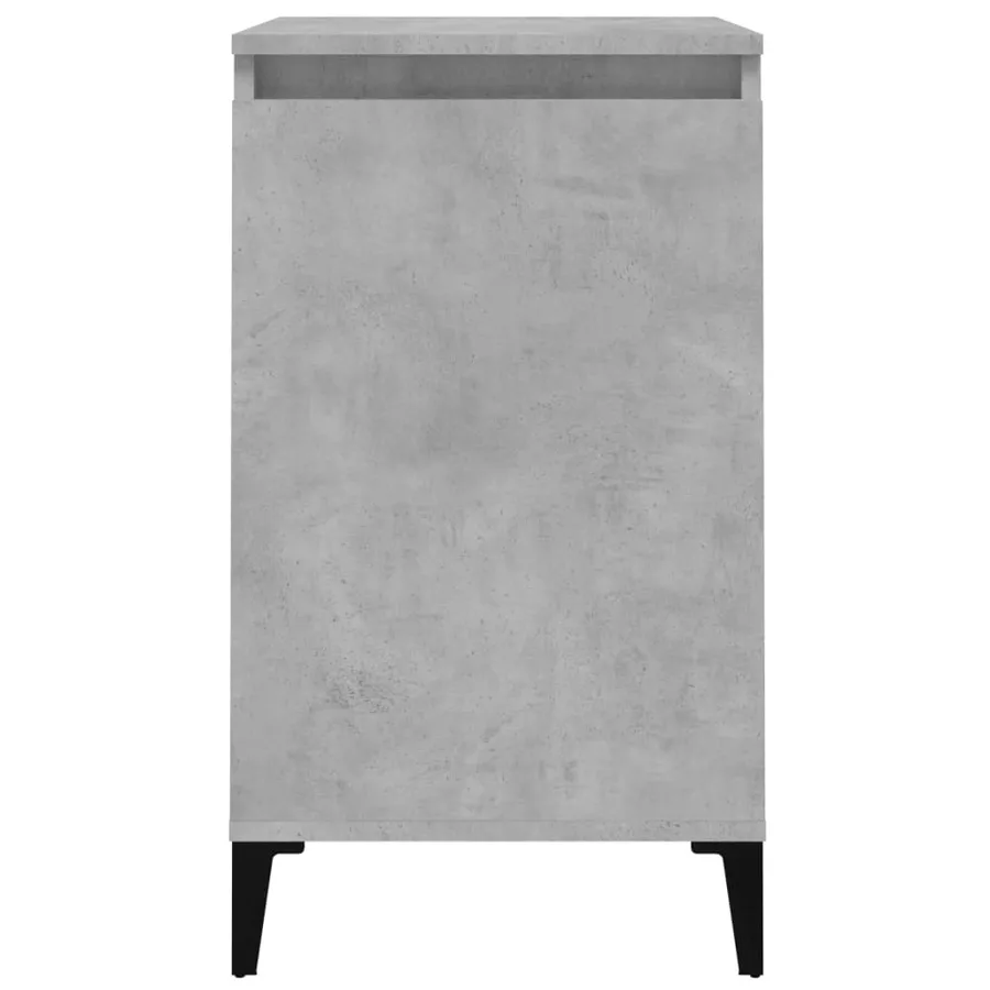 Table de chevet gris béton 40x35x70 cm bois d'ingénierie - 5