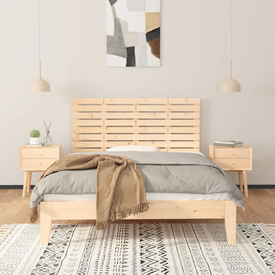Tête de lit murale 141x3x63 cm Bois massif de pin - 3