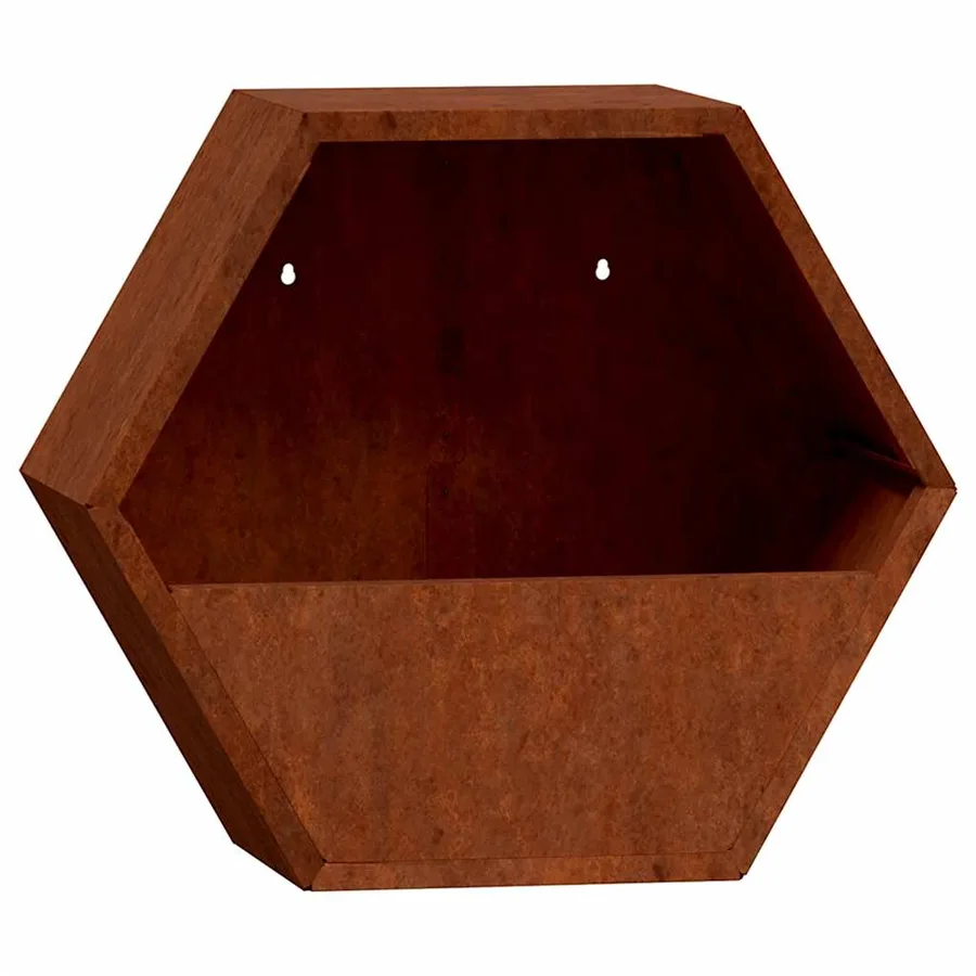 Jardinières murales 2 pcs Rouillé Acier corten 30x10x25 cm - 5