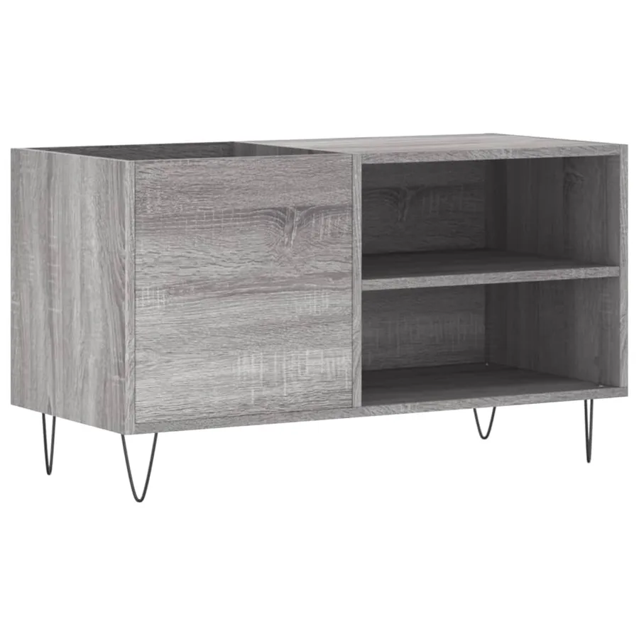Armoire à disques sonoma gris 85x38x48 cm bois d'ingénierie - 2