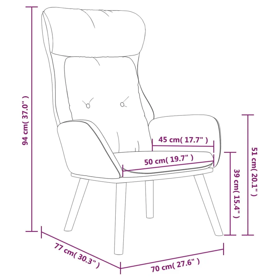 Chaise de relaxation Jaune moutarde Tissu - 8