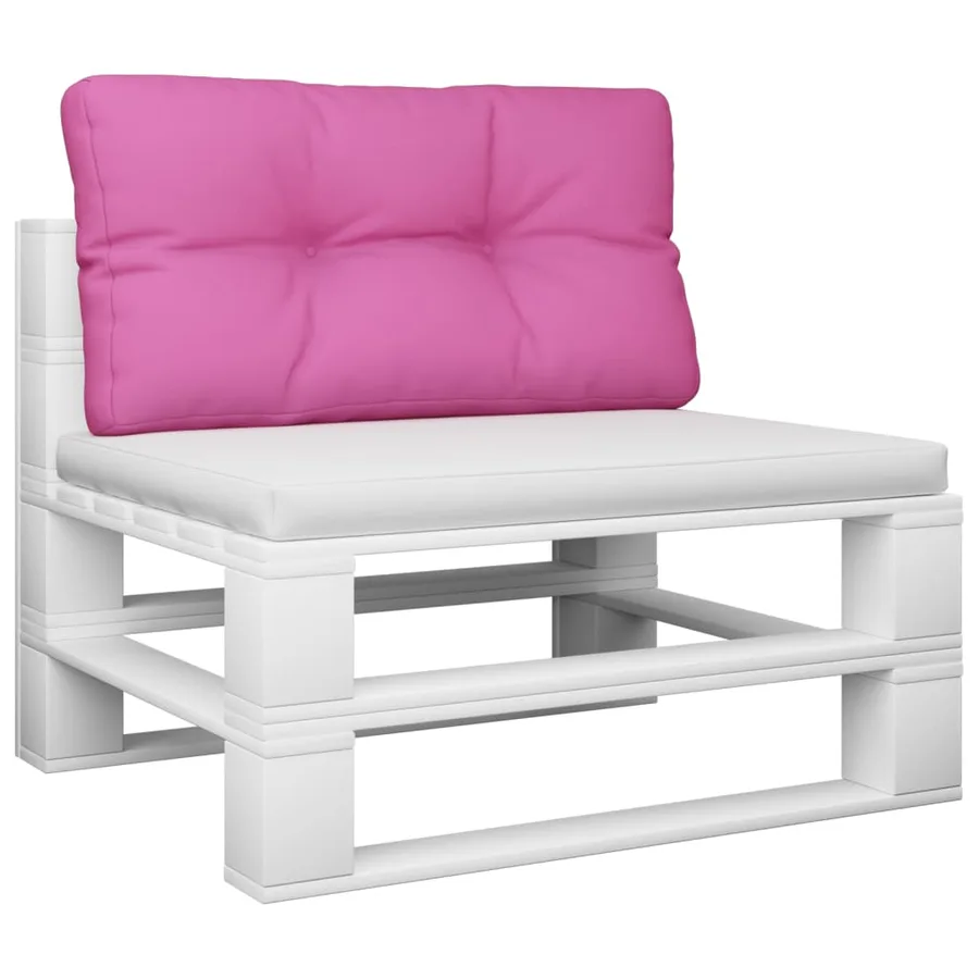 Coussin de palette rose 70x40x12 cm tissu - 3
