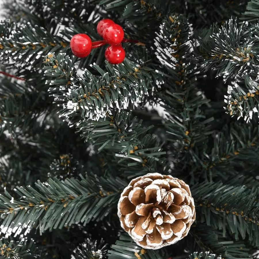 Sapin de Noël artificiel avec support Vert 150 cm PVC - 6