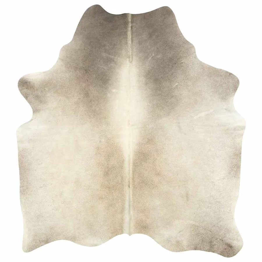 Tapis en peau de vache véritable 150 x 170 cm Beige - 7