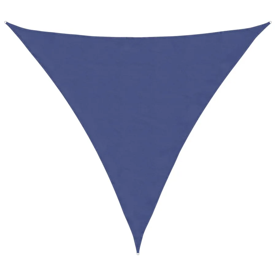 Voile de parasol tissu oxford triangulaire 4x4x4 m bleu - 2