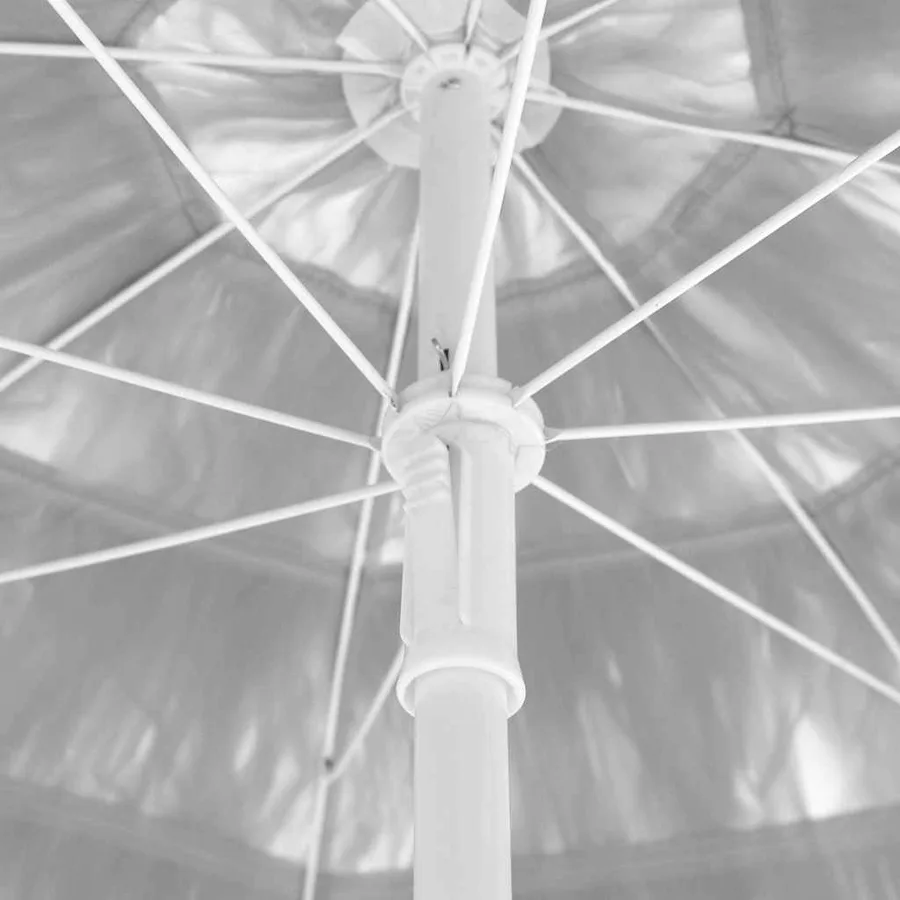 Parasol de plage Hawaii blanc 180 cm - 6