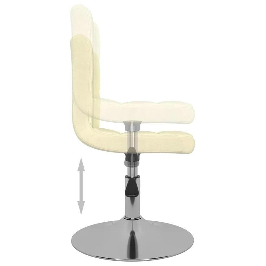 Chaises pivotantes à manger lot de 2 crème tissu - 7