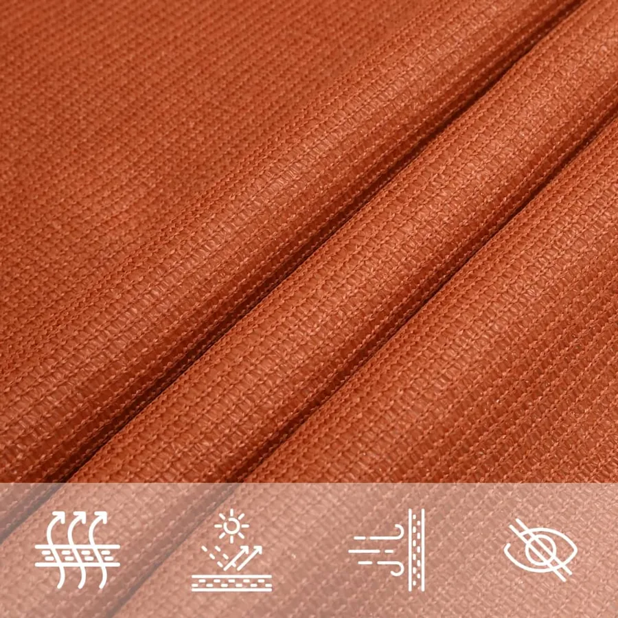 Voile d'ombrage 160 g/m² Orange 2,5x4 m PEHD - 5