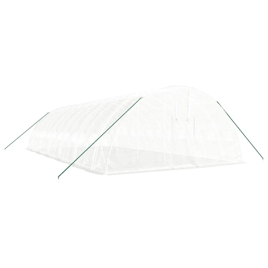 Serre avec cadre en acier blanc 72 m² 12x6x2,85 m - 3