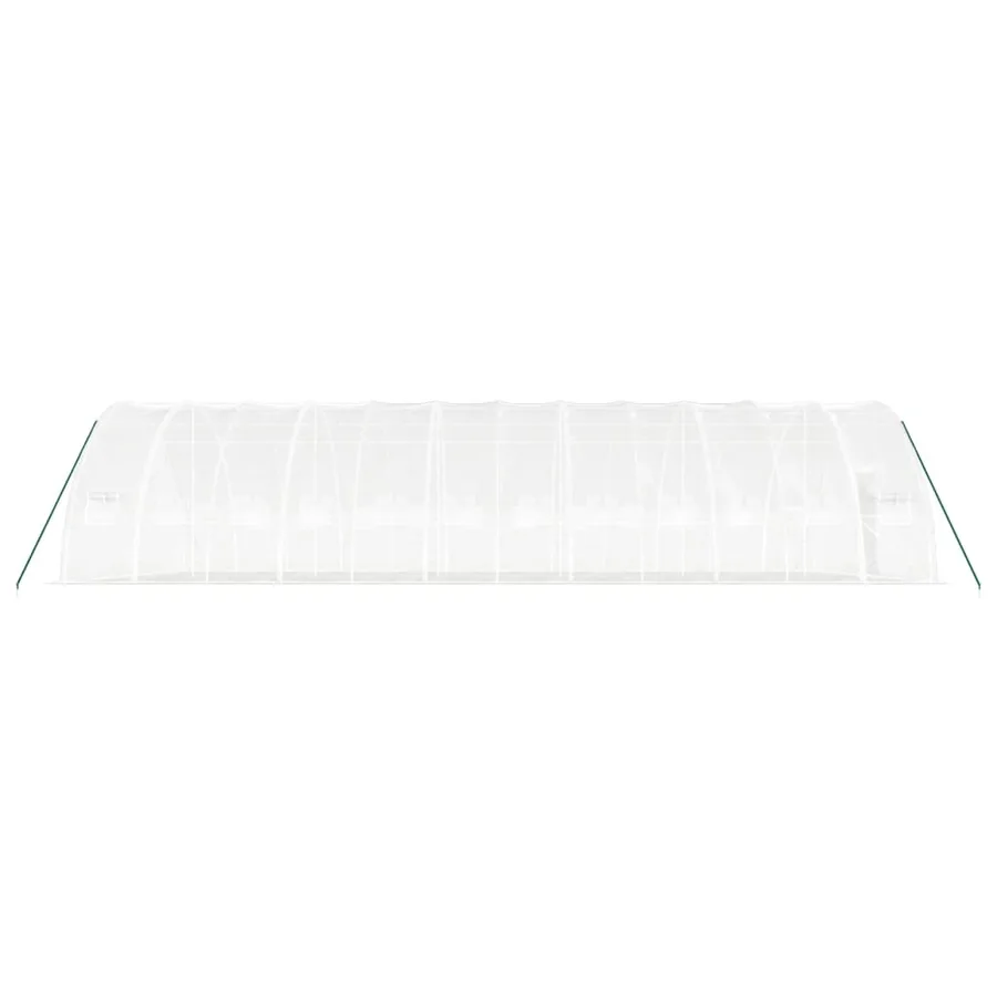 Serre avec cadre en acier blanc 72 m² 12x6x2,85 m - 5