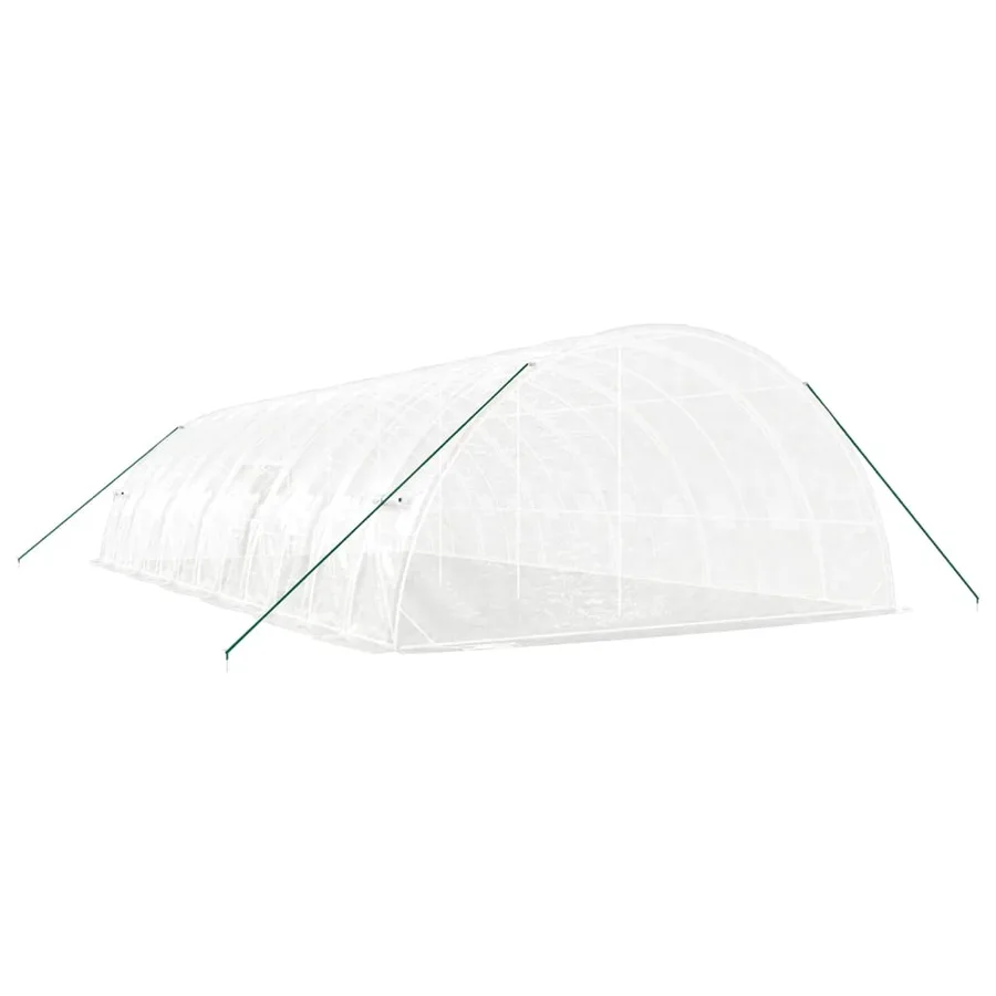 Serre avec cadre en acier blanc 72 m² 12x6x2,85 m - 6