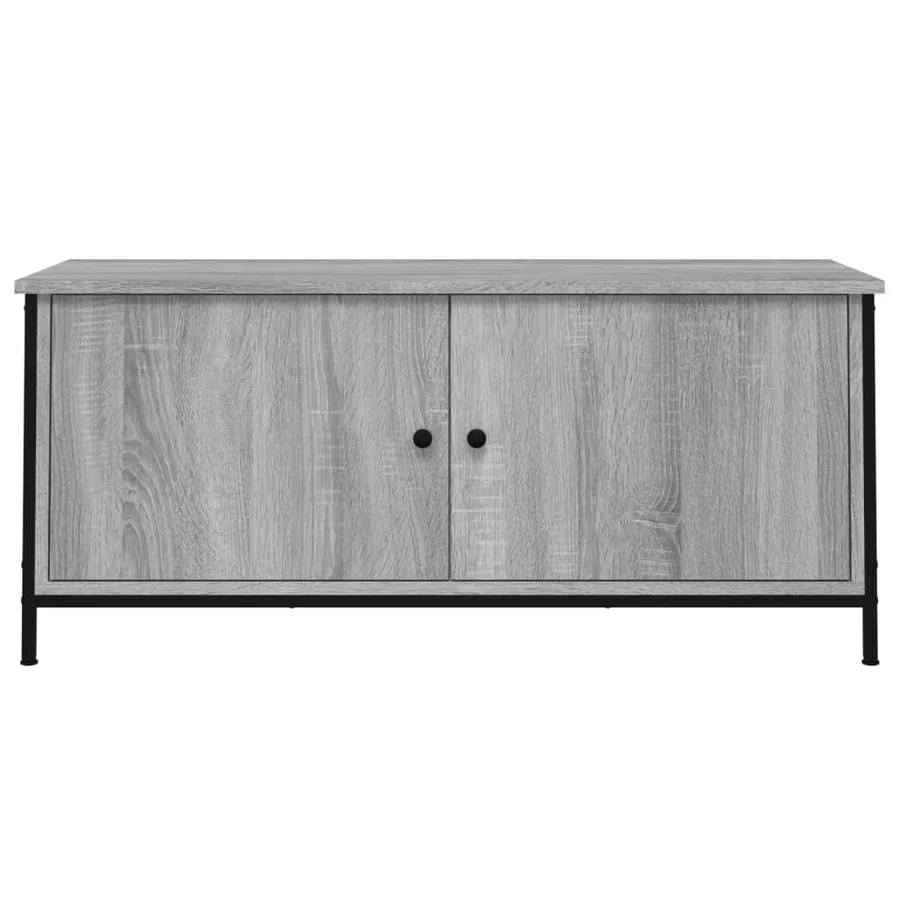 Meuble TV avec portes sonoma gris 102x35x45cm bois d'ingénierie - 5