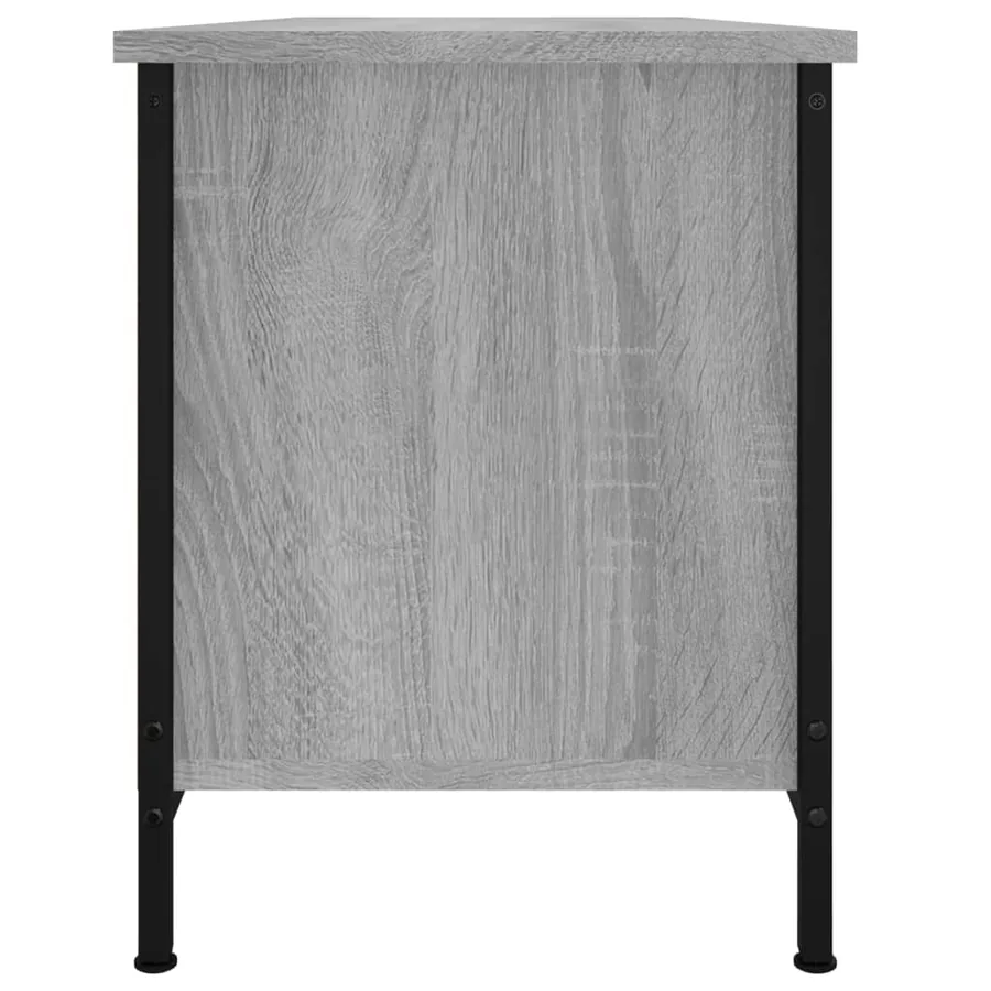 Meuble TV avec portes sonoma gris 102x35x45cm bois d'ingénierie - 7