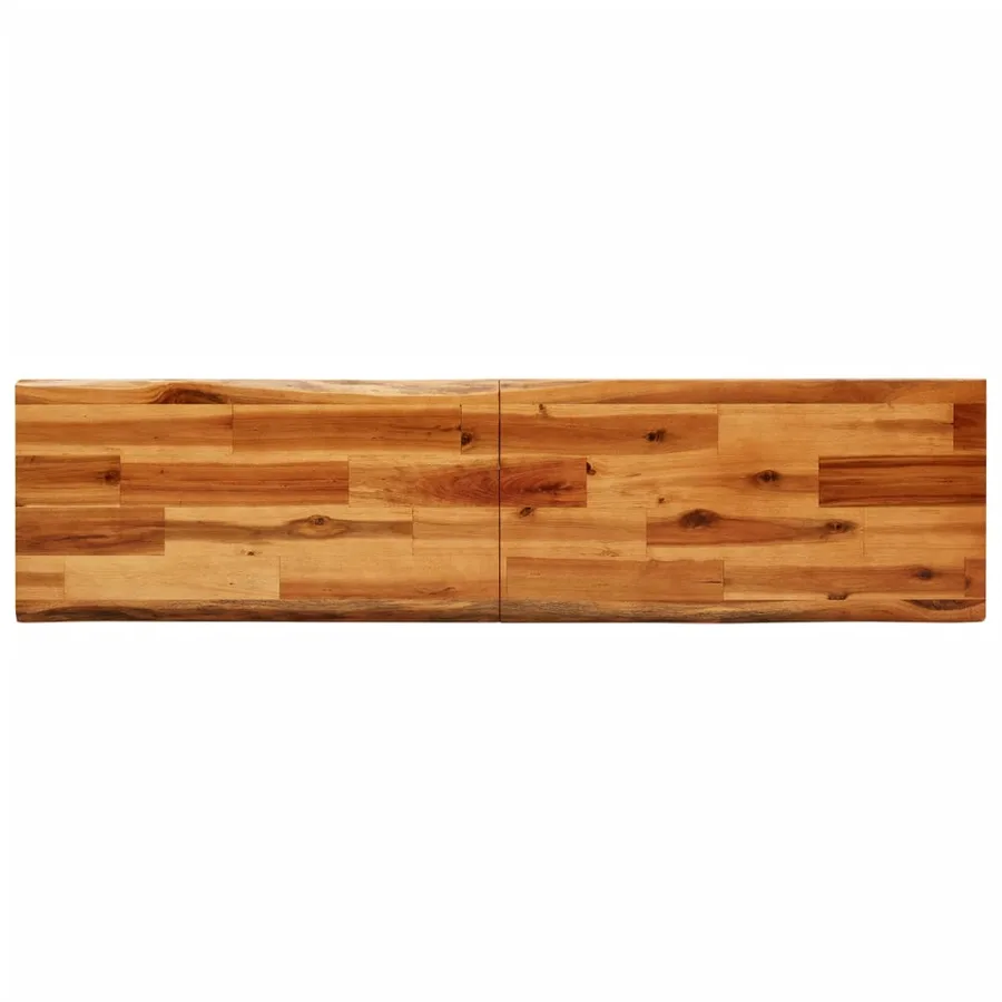 Ensemble à manger 3 pcs avec bord vivant bois massif d'acacia - 6