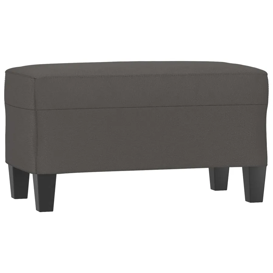 Banc Gris 70x35x41 cm Similicuir - 2