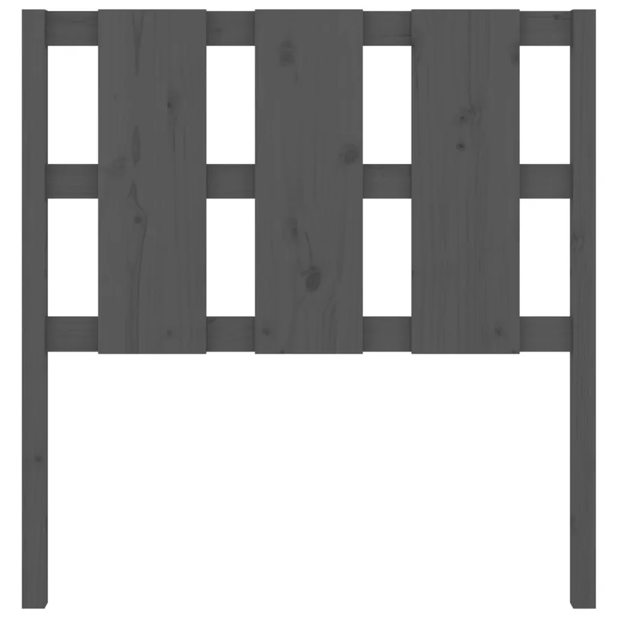 Tête de lit Gris 95,5x4x100 cm Bois massif de pin - 4