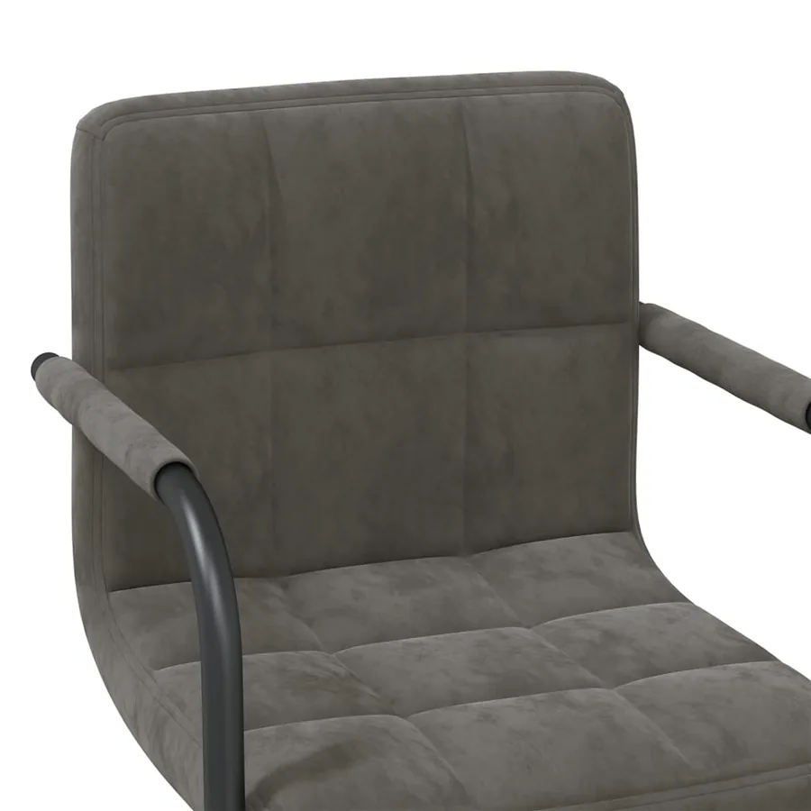Tabouret de bar Gris foncé Velours - 7