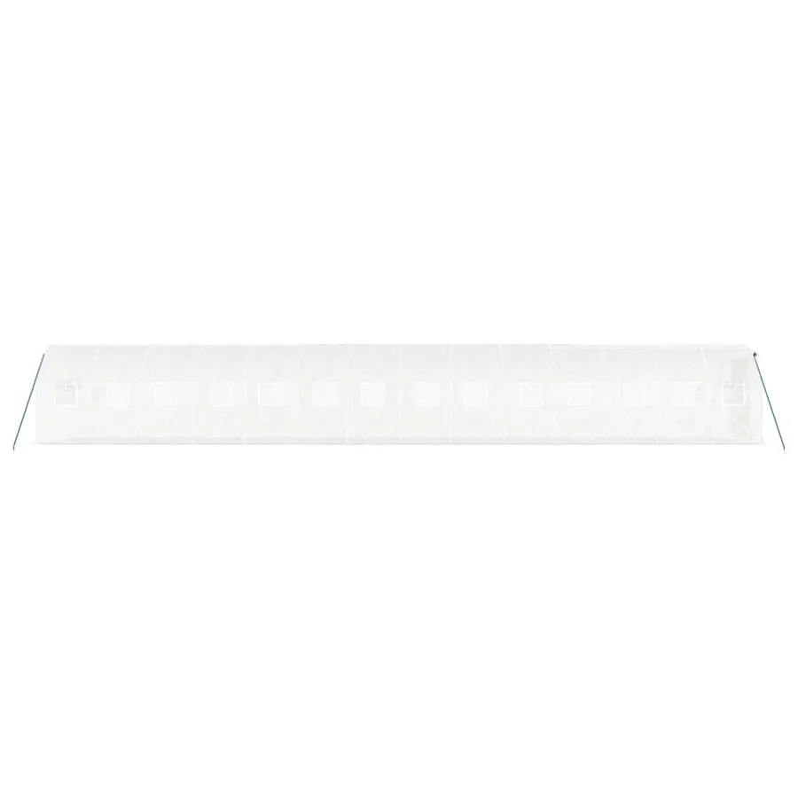 Serre avec cadre en acier blanc 28 m² 14x2x2 m - 5