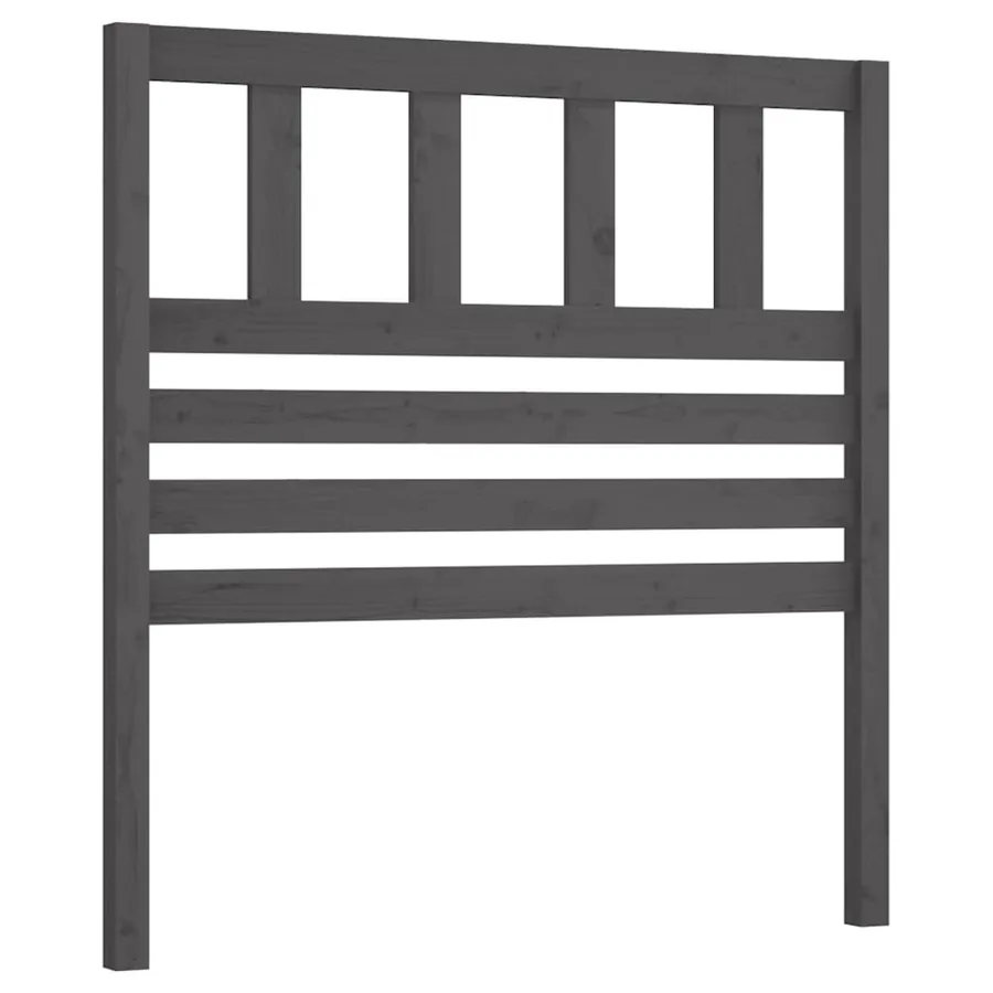 Tête de lit Gris 106x4x100 cm Bois massif de pin - 2