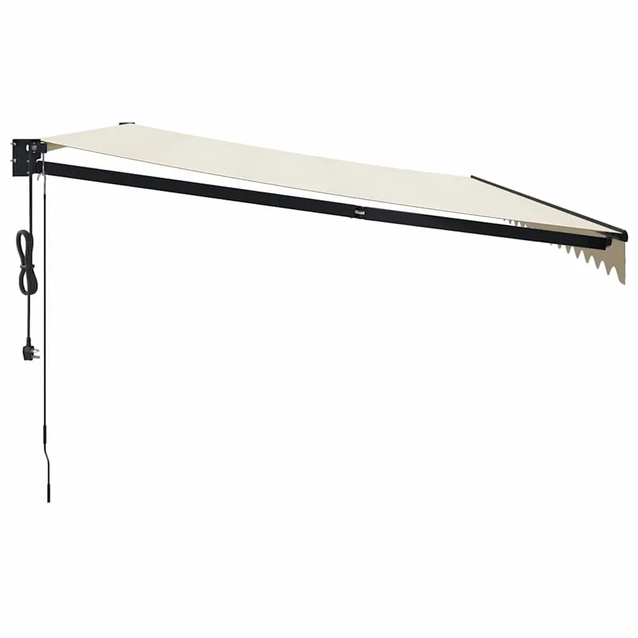 Auvent rétractable automatique crème 5x3 m - 6
