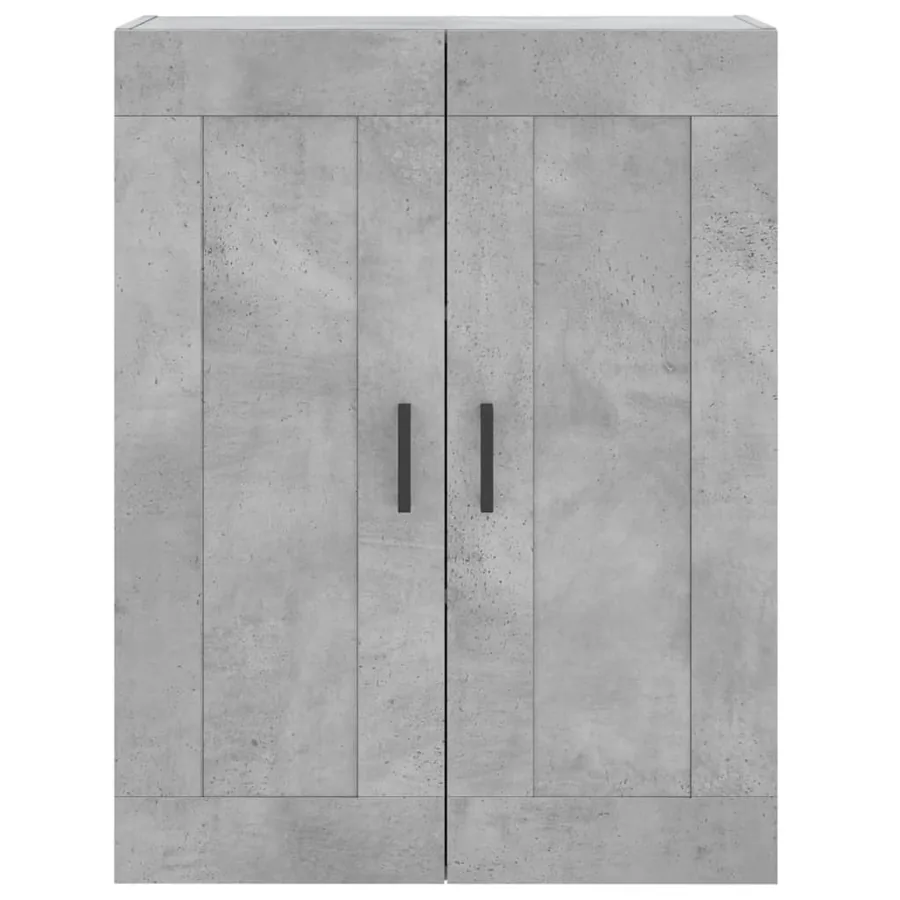 Buffet haut Gris béton 69,5x34x180 cm Bois d'ingénierie - 6