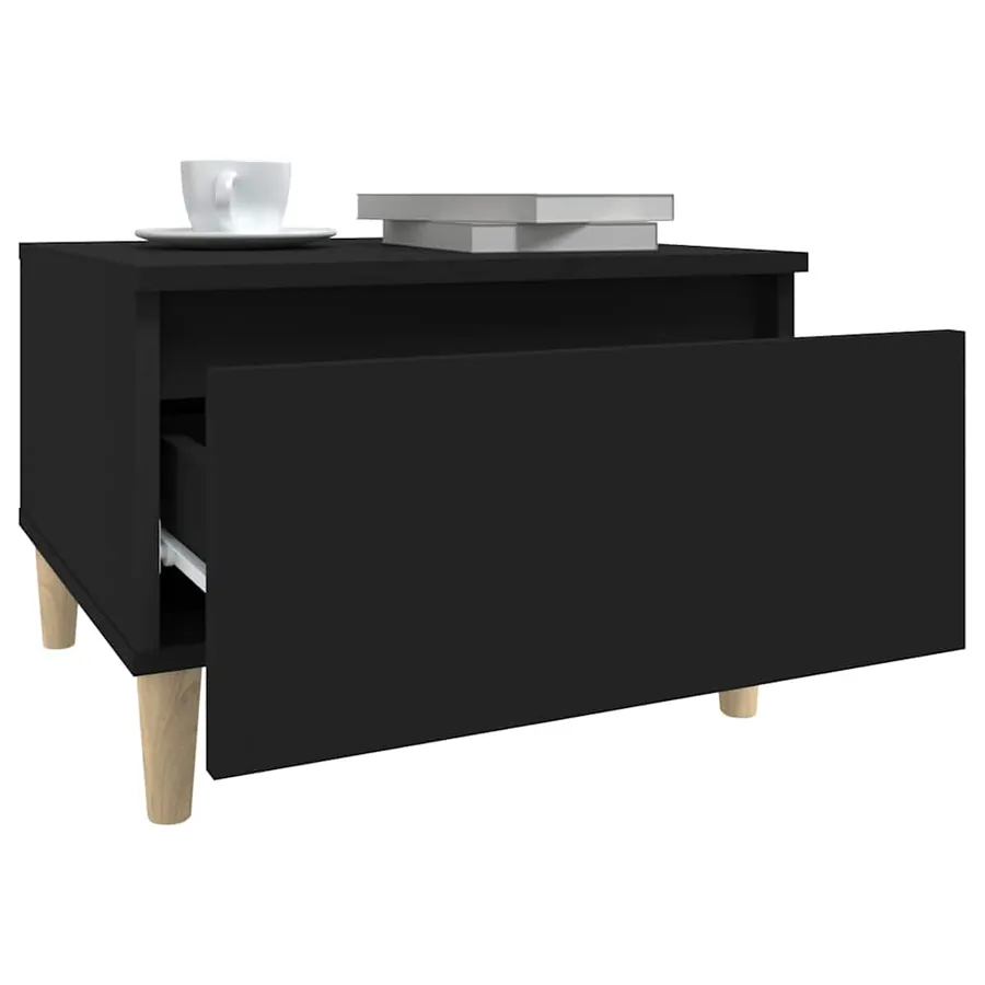 Table d'appoint Noir 50x46x35 cm Bois d'ingénierie - 5