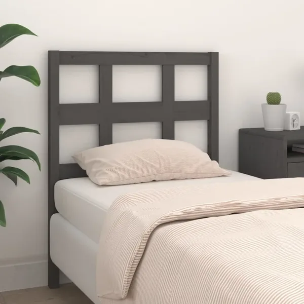 Tête de lit Gris 80,5x4x100 cm Bois massif de pin