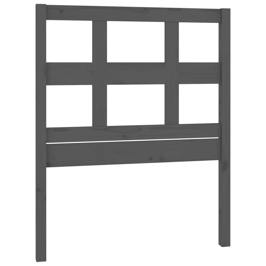 Tête de lit Gris 80,5x4x100 cm Bois massif de pin - 2