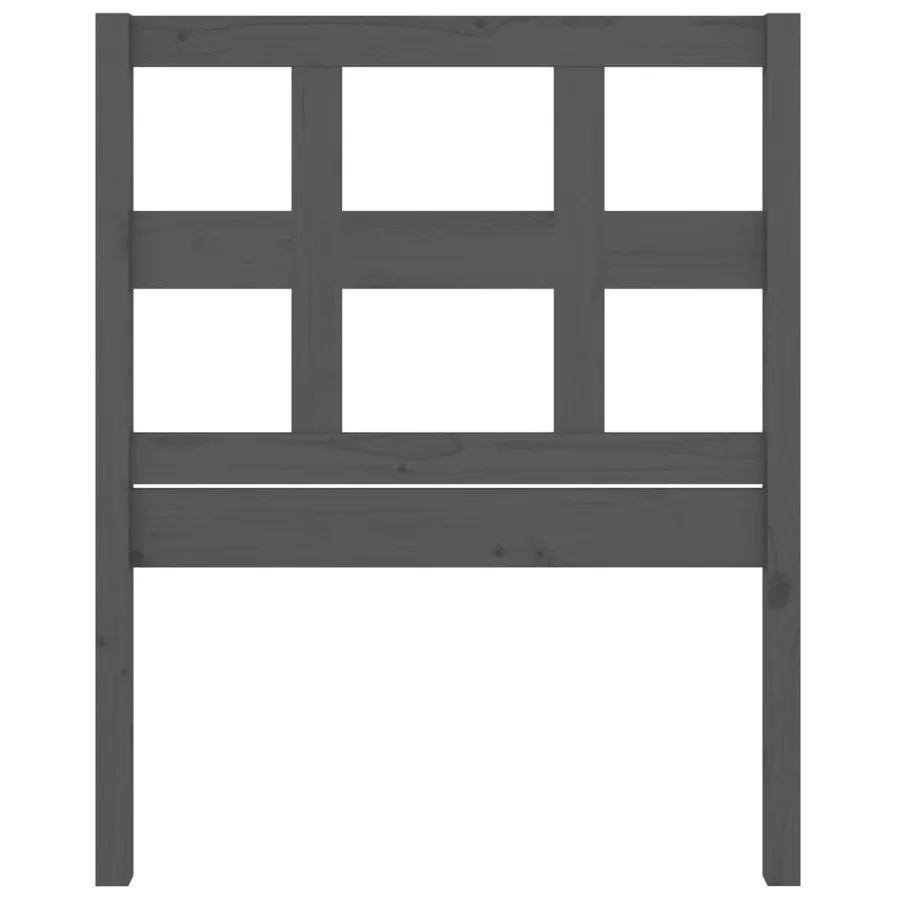 Tête de lit Gris 80,5x4x100 cm Bois massif de pin - 4