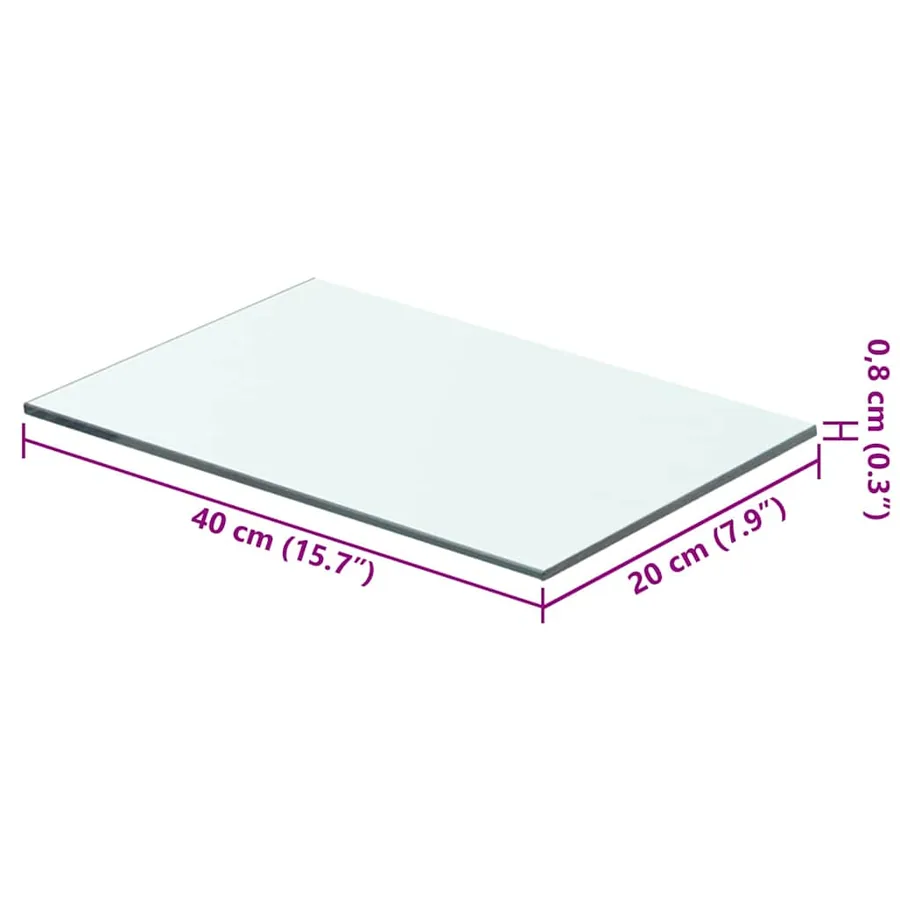 Panneaux d'étagère 2 pcs Verre Transparent 40 x 20 cm - 4