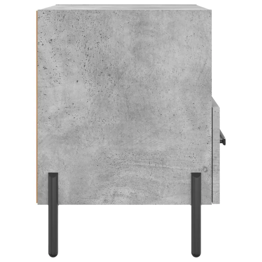 Tables de chevet 2pcs gris béton 40x35x47,5cm bois d’ingénierie - 8