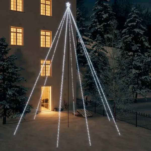 Sapin de Noël à LED Int/Extérieur 1300 LED blanc froid 8 m