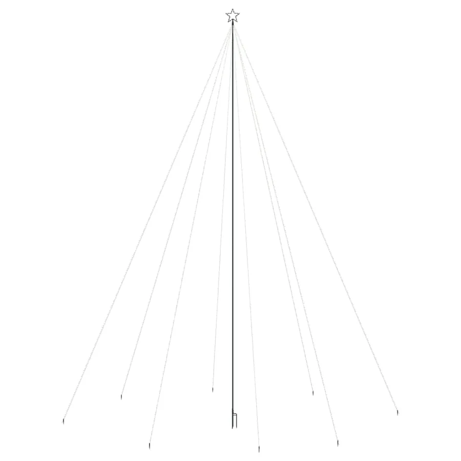 Sapin de Noël à LED Int/Extérieur 1300 LED blanc froid 8 m - 3