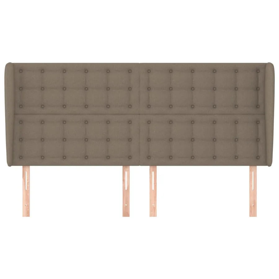 Tête de lit avec oreilles Taupe 203x23x118/128 cm Tissu - 3