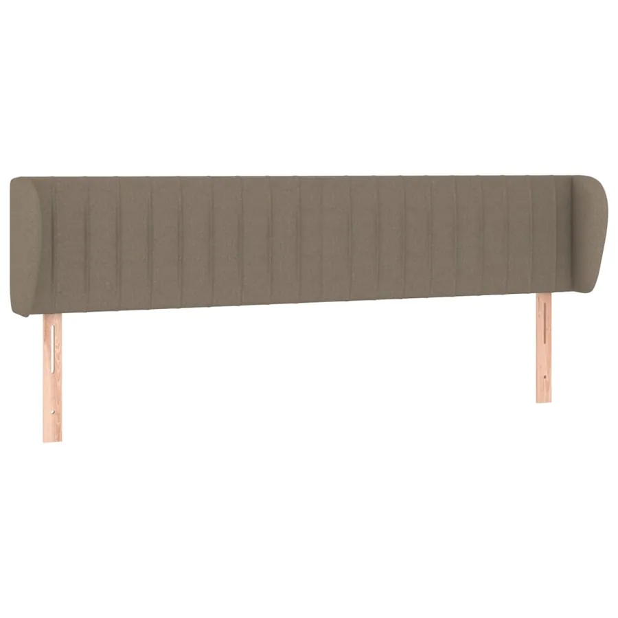 Tête de lit avec oreilles Taupe 203x23x78/88 cm Tissu - 2