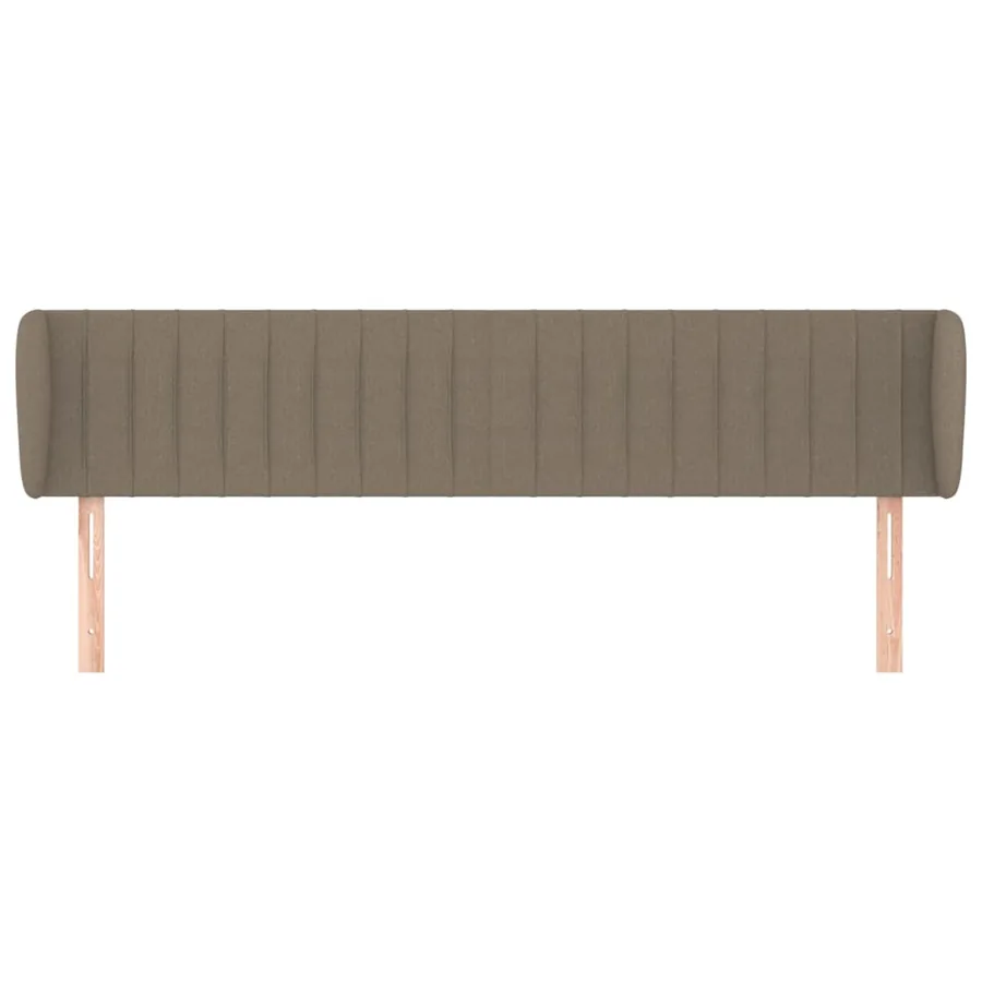 Tête de lit avec oreilles Taupe 203x23x78/88 cm Tissu - 3