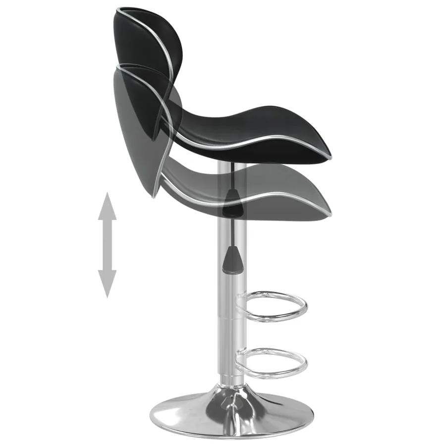 Tabouret de bar Noir Similicuir - 6