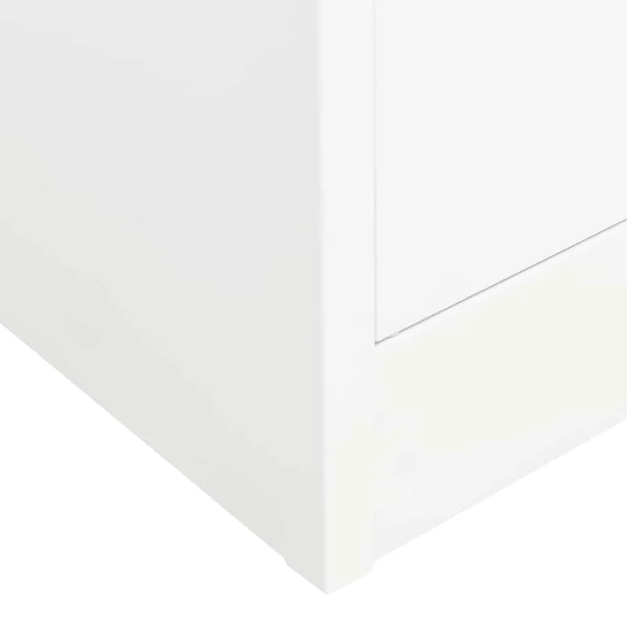 Garde-robe Blanc 80x50x180 cm Acier - 9